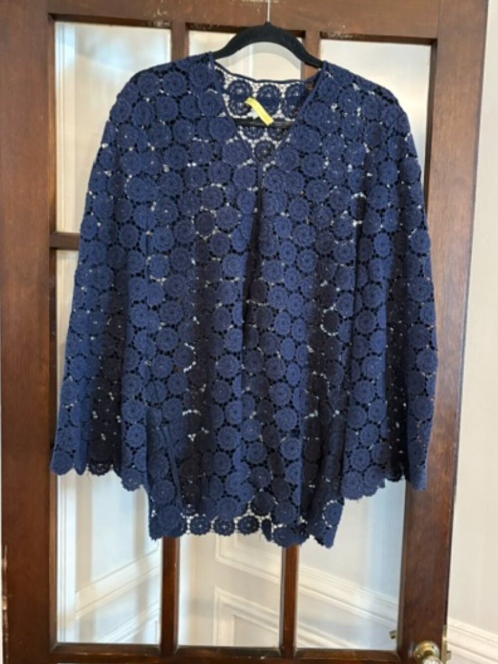 Jack Rogers Navy Lace Blouse, Size Small